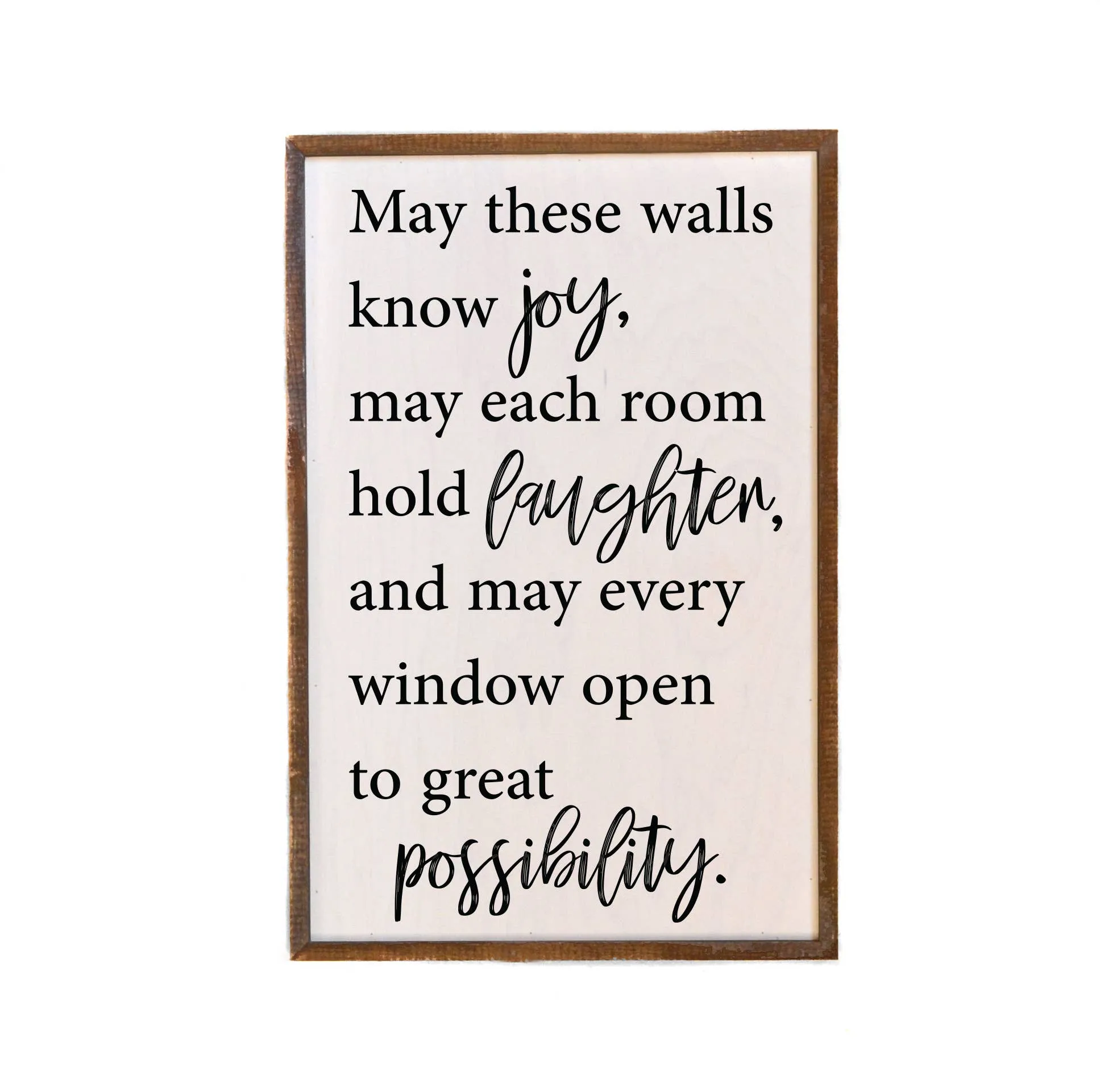 12x18 May These Walls Know Joy, May Each Room Hold Laughter