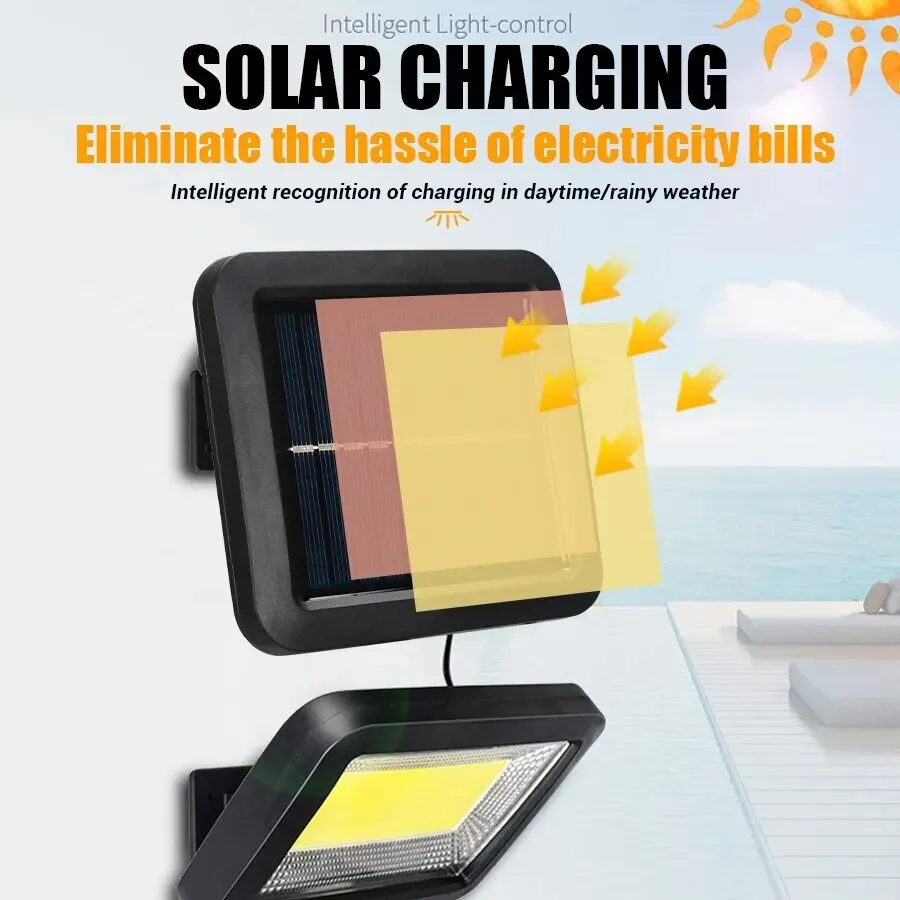 1/4/6 Cob Waterproof Rechargeable Motion Sensor Solar Light for Street Garden