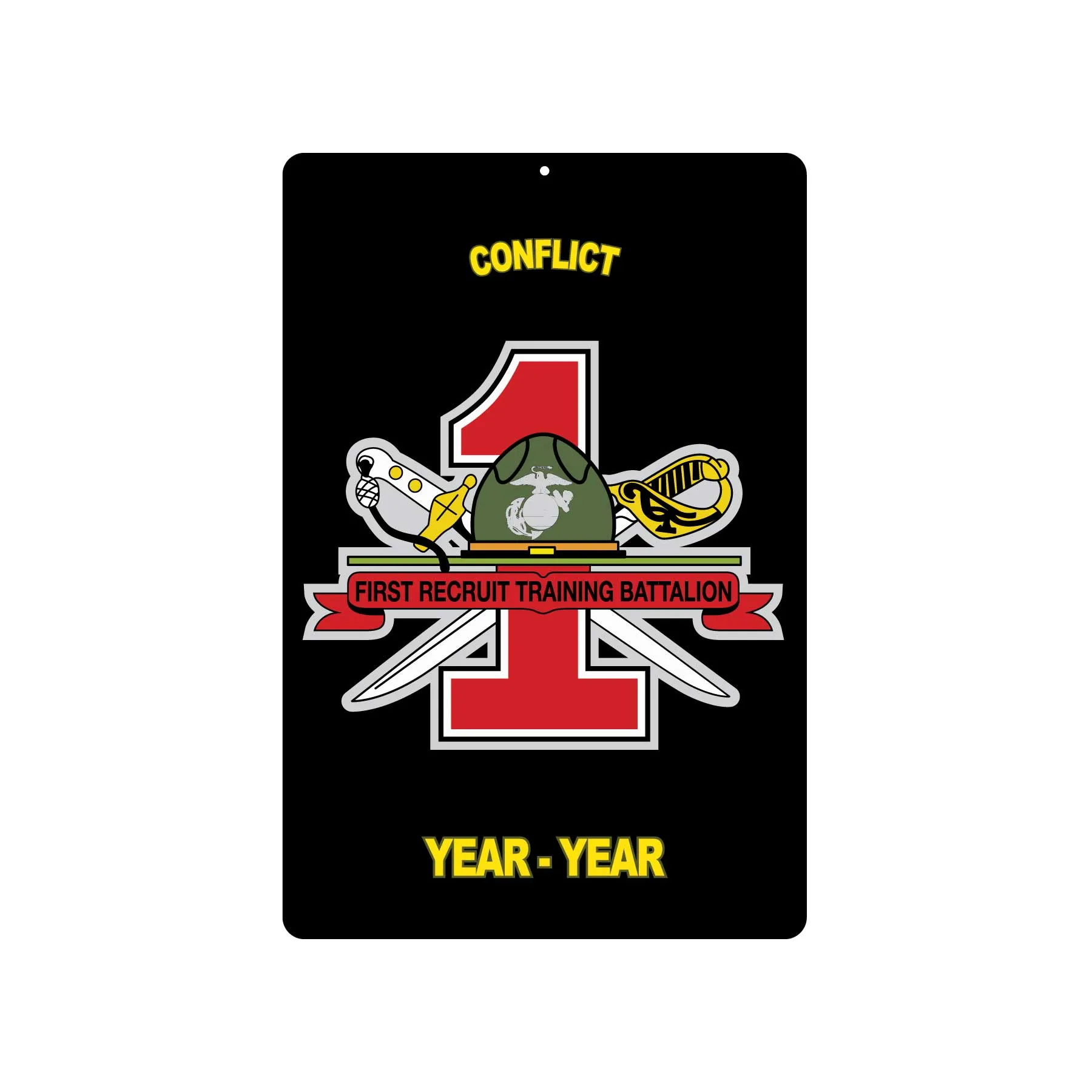 1st Recruit Training Battalion Metal Sign