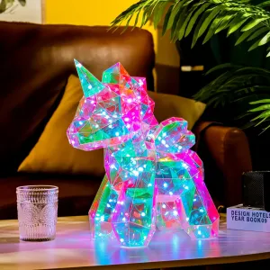 37300-C - Enchanting PET Unicorn LED Lights: Vibrant RGB Glow with USB Power