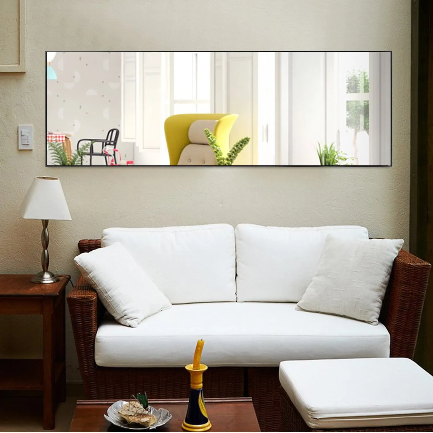 47-in H x 15-in W Metal Framed Full Length Standing Mirror
