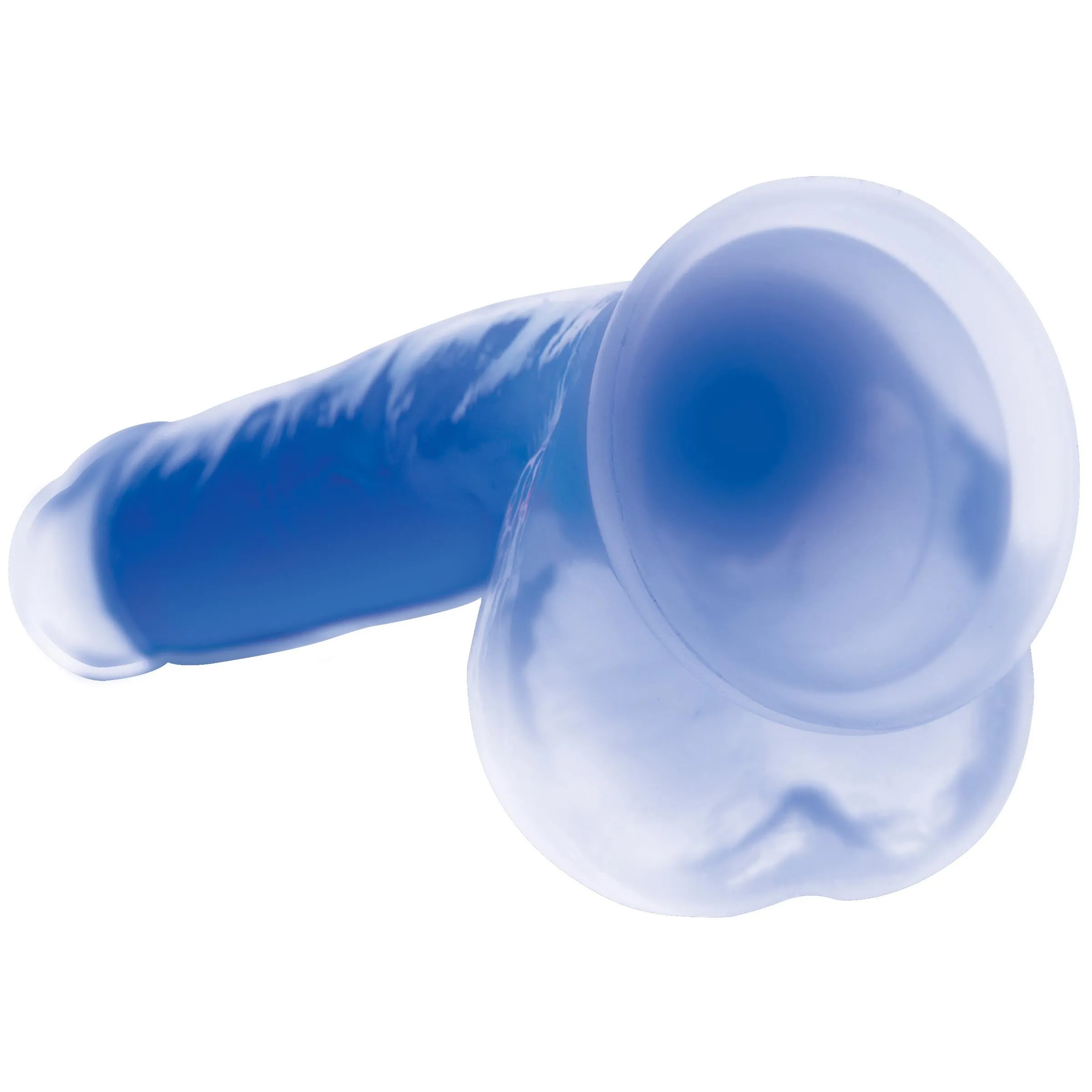 7 Inch Glow-in-the-Dark Silicone Dildo with Balls