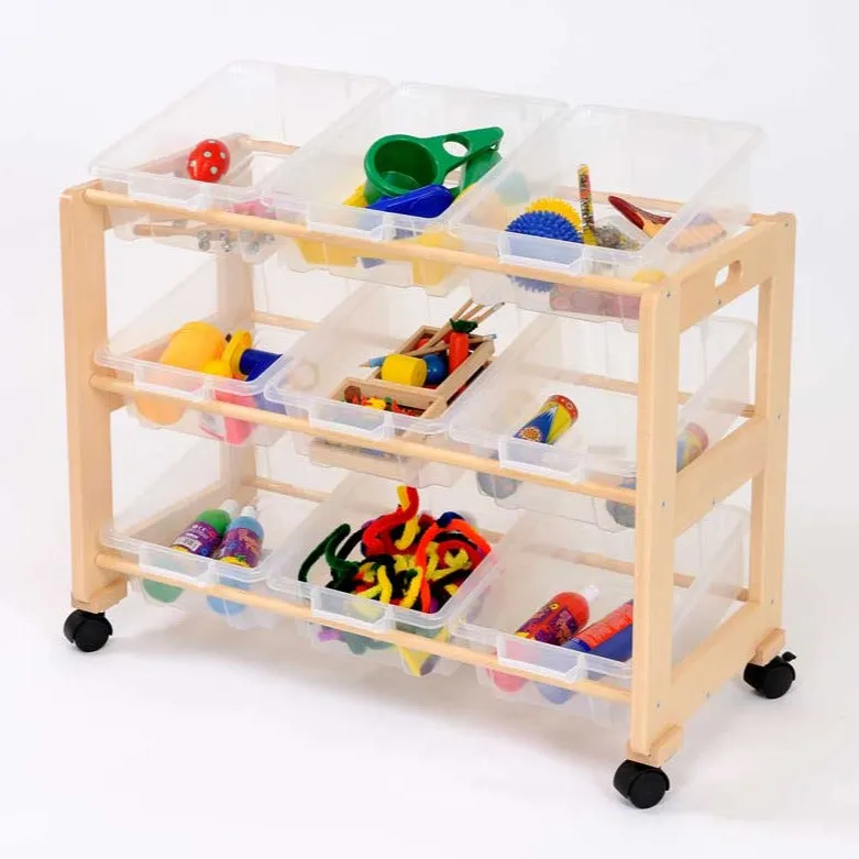 9 Tray Single Classroom Tidy Clear