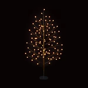 96 LEDs Lit Black Berry Tree 1.5m - Warm White