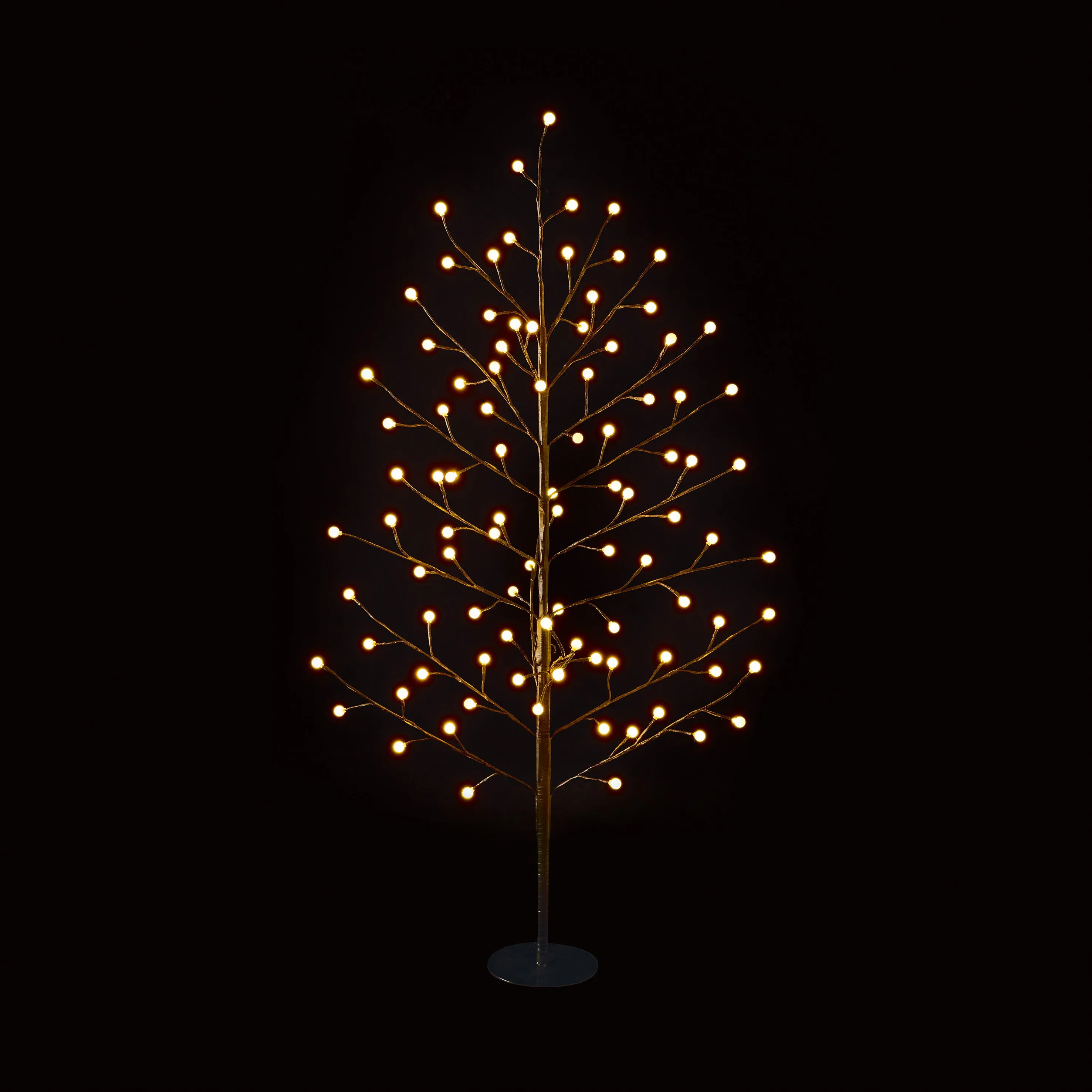 96 LEDs Lit Black Berry Tree 1.5m - Warm White