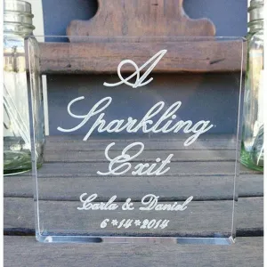 A Sparkling Exit Sparkler Sign - Personalized