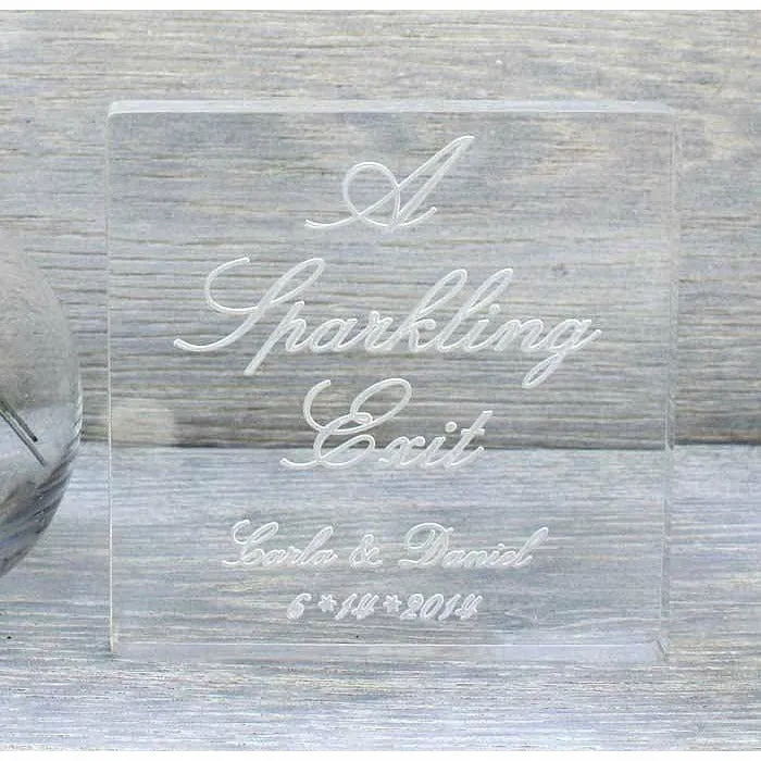A Sparkling Exit Sparkler Sign - Personalized