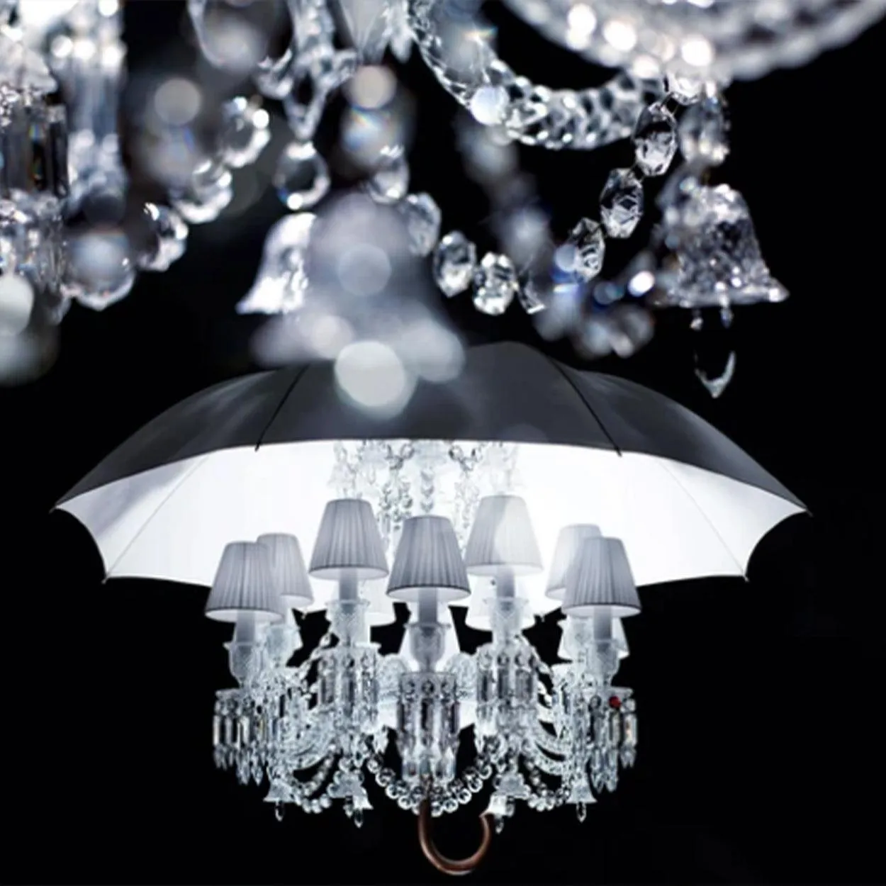 ANKUR 12 LIGHT MARIA COQUINE UMBRELLA BACCARAT STYLE CRYSTAL CHANDELIER
