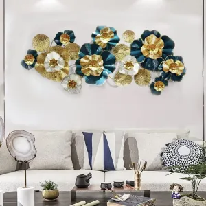 ARCADIA Metal Wall Art for Home Décor- Elegant Design Decorative Hanging Wall Sculpture for living Room Bedroom Resort Hotel Farm House Cottage, 43 X 20 INCH, Multicolour