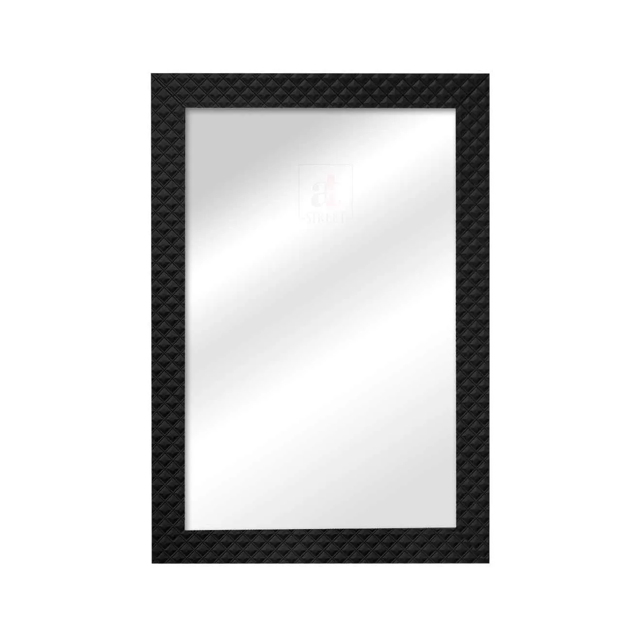 Art Street Painting Mantra Art Street Marble Black Rectangular Wall Mirror (12 X 15 Inch), Framed