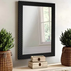 Art Street Painting Mantra Art Street Marble Black Rectangular Wall Mirror (12 X 15 Inch), Framed