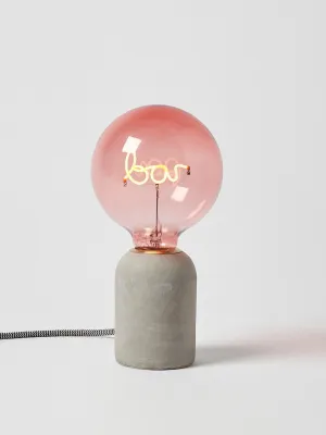 Bar ombre red light bulb