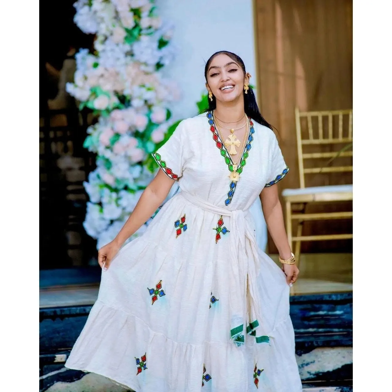 Beautiful Habesha Dress Modern Habesha Kemis Handwoven Habesha Libs Eritrean Dress