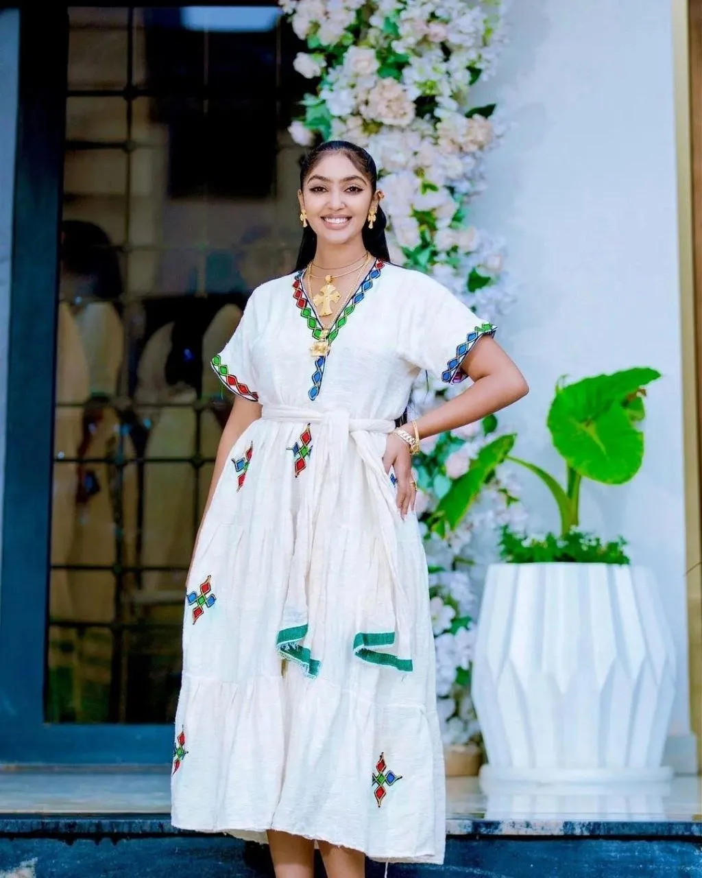 Beautiful Habesha Dress Modern Habesha Kemis Handwoven Habesha Libs Eritrean Dress