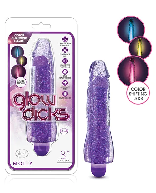 Blush Glow Dicks Glitter Vibrator - Molly