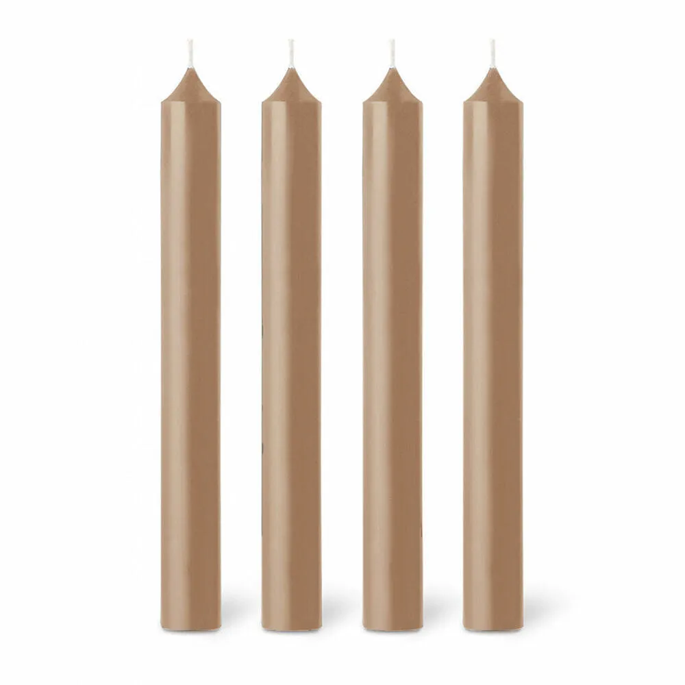 bougies la francaise | dinner candle pack of 12 | 27cm taupe - DC