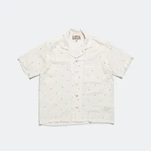 Camp Shirt Mirror Embroidery - Ecru/Mirrors