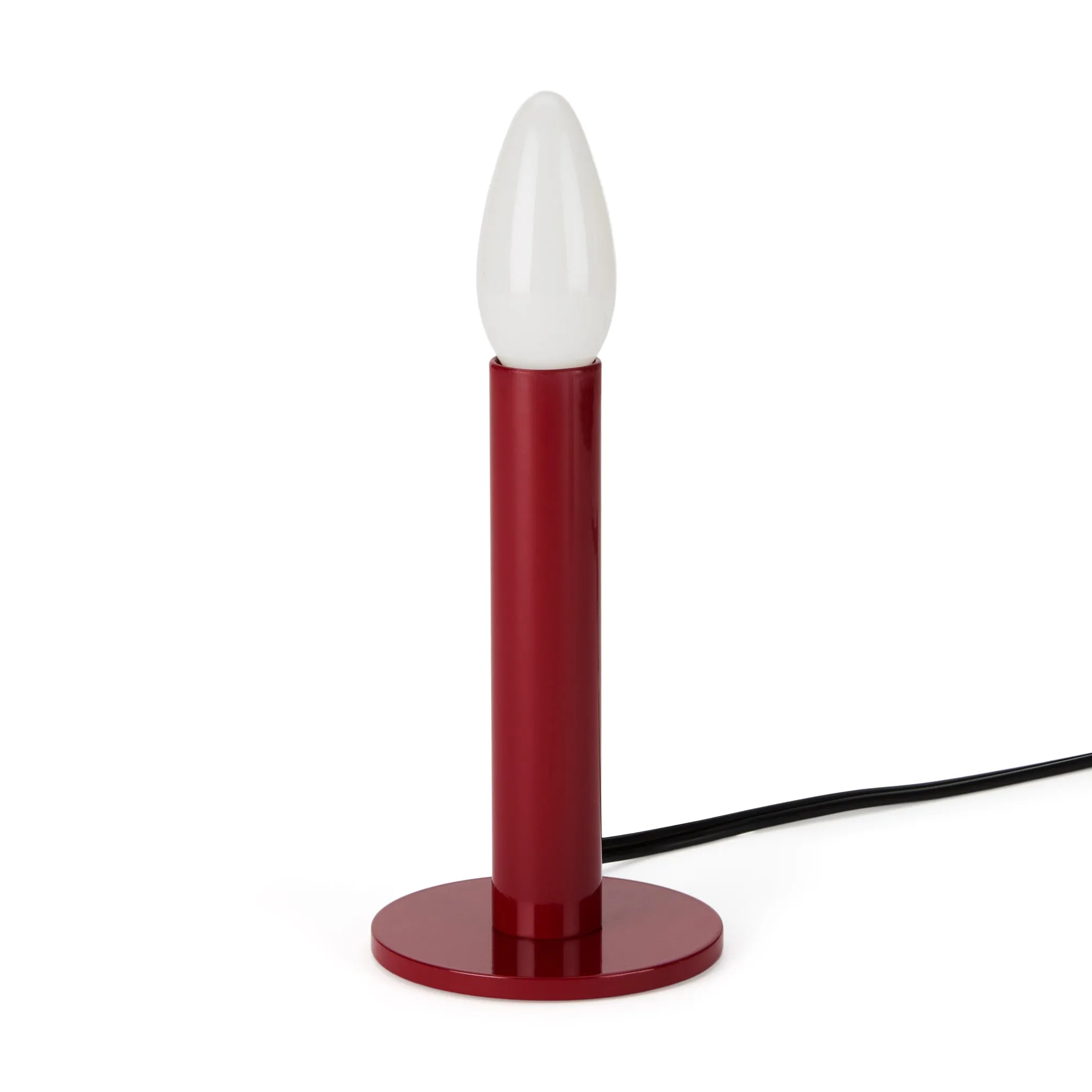Candle Table Lamp - Burgundy