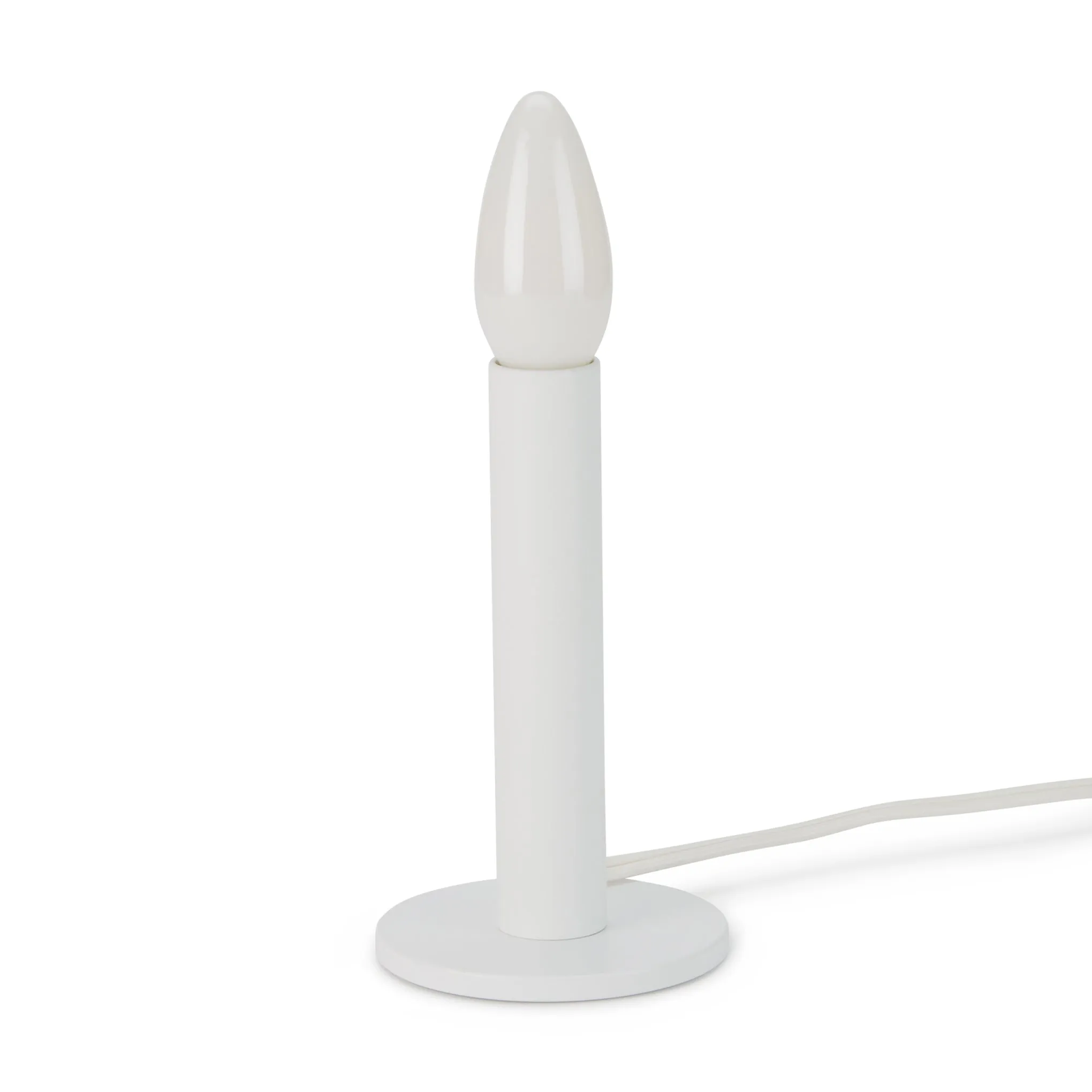 Candle Table Lamp - White