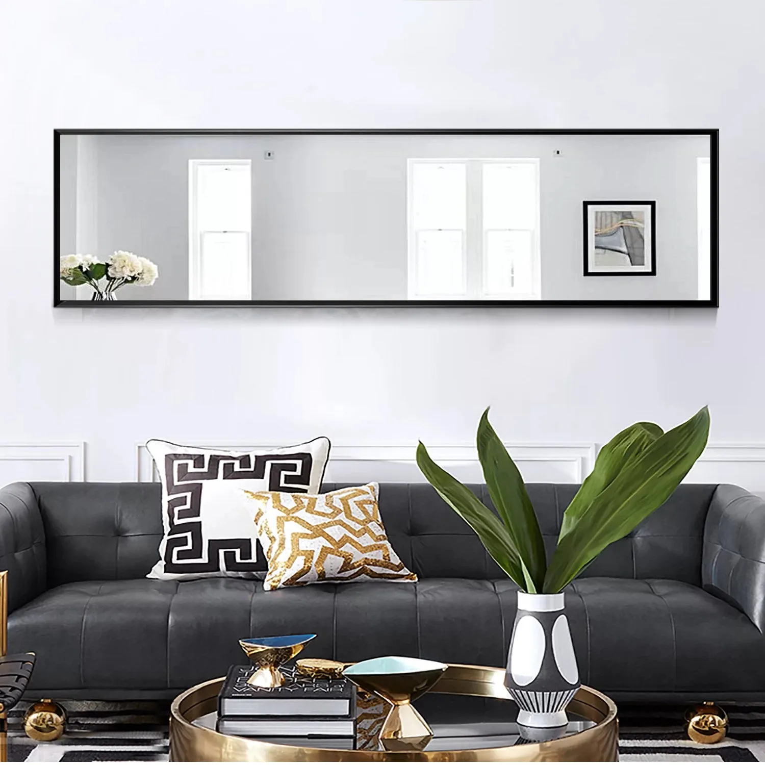 Classic Design Metal Framed Full Length Floor Mirror