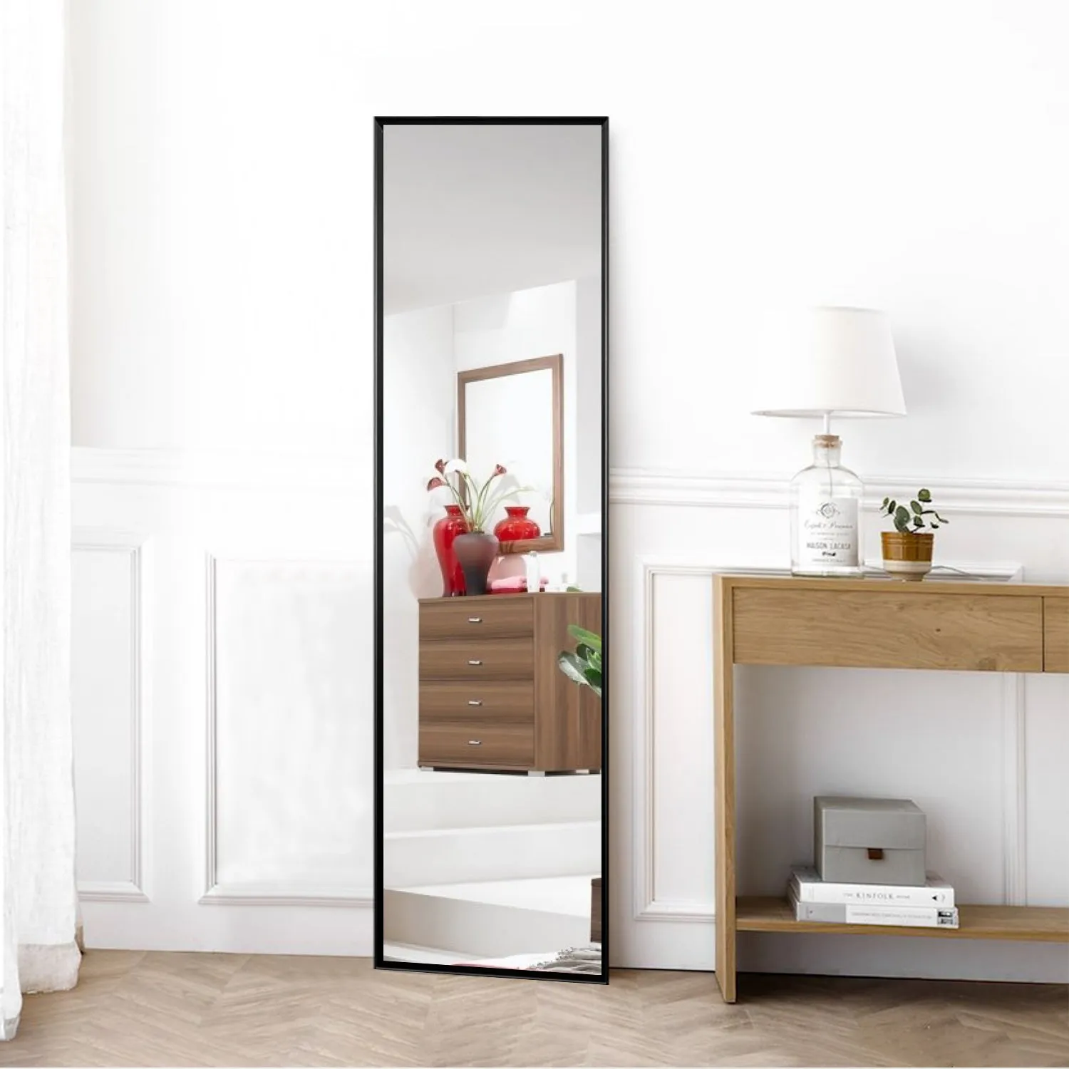 Classic Design Metal Framed Full Length Floor Mirror