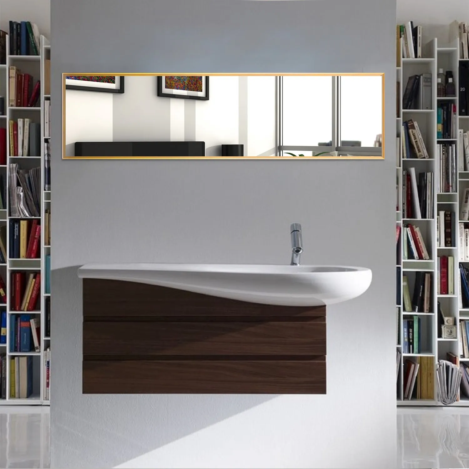 Classic Design Metal Framed Full Length Floor Mirror
