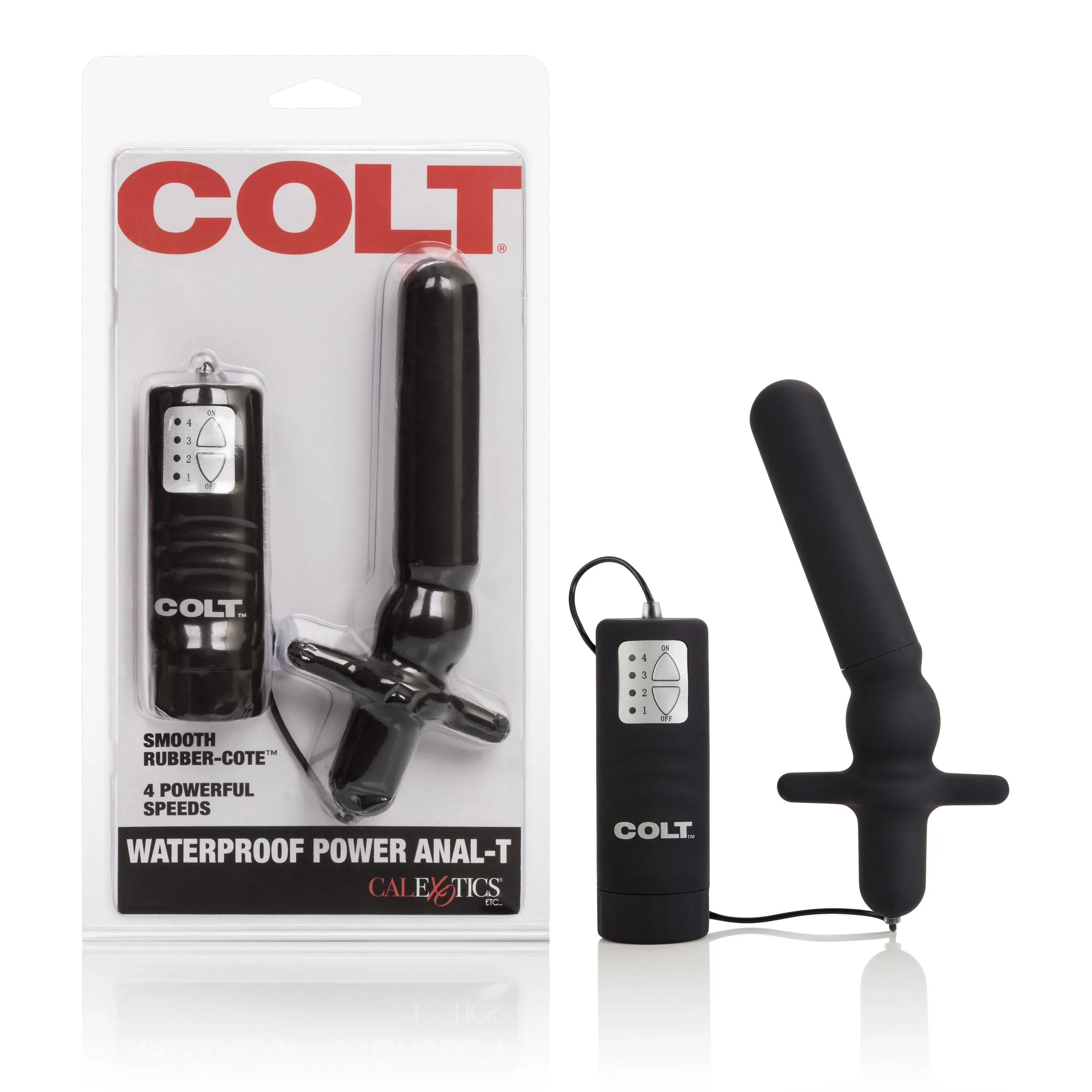 Colt Waterproof Anal Toy: 4-Speed Adventure Buddy for Bath Time Fun!