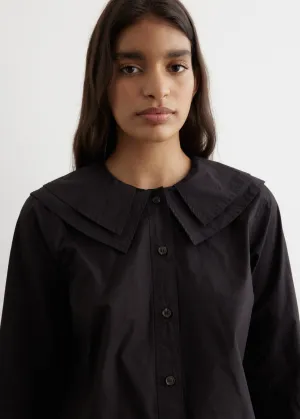 Cotton Poplin Double-Collar Shirt