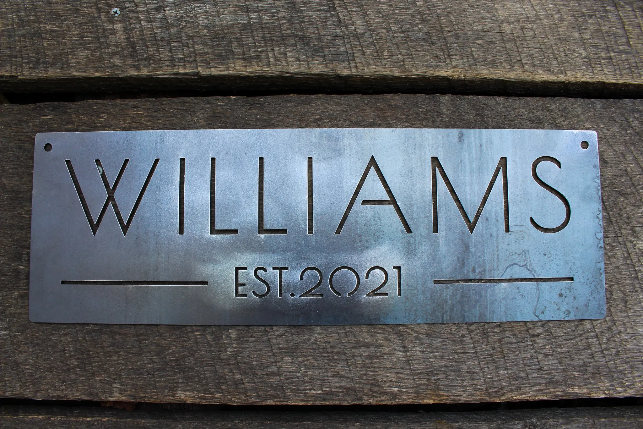 Custom Family Name and Date Sign - Modern Metal Home Decor, Elegant Metal Sign, Wedding Signs