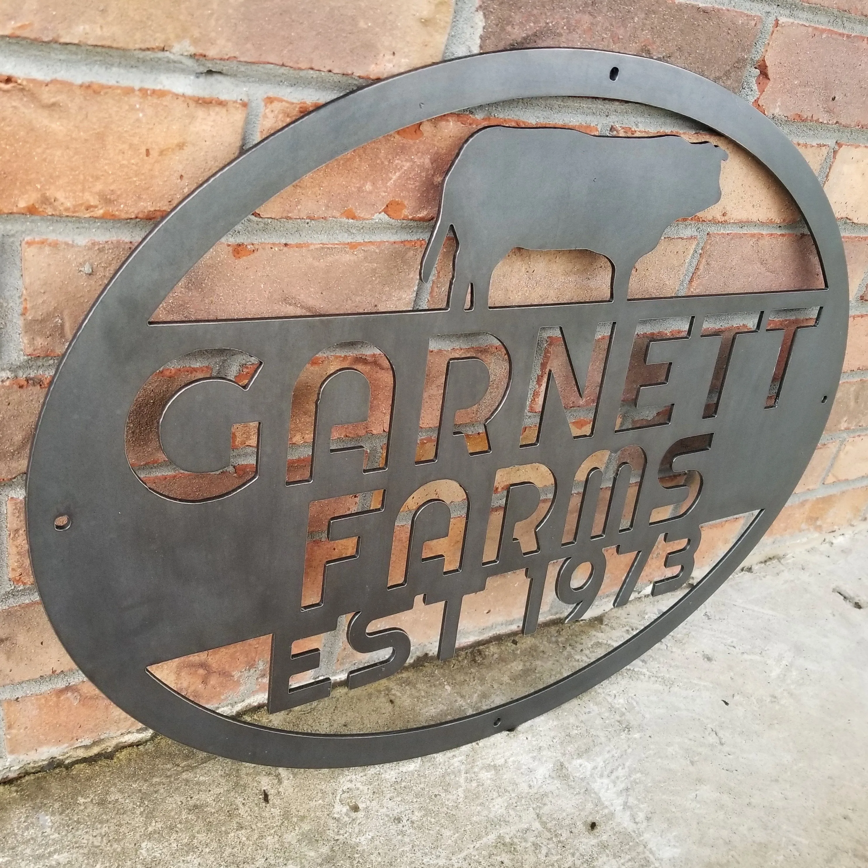 Custom Farm Sign - Personalized Farm Sign, Metal Animal Sign, Cow, Pig, Bear, Duck, Buck, Deer, Dog, Farmhouse Signs