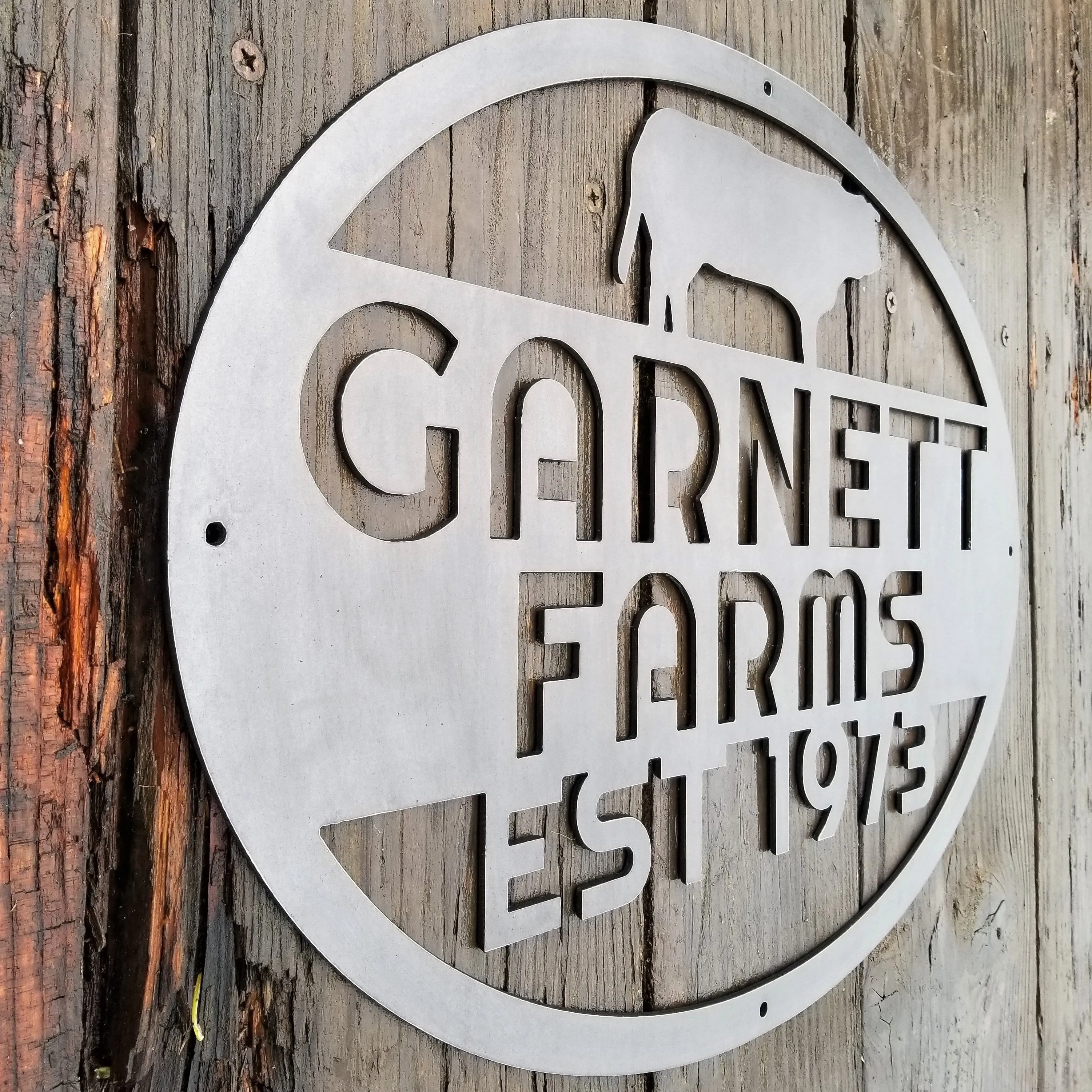 Custom Farm Sign - Personalized Farm Sign, Metal Animal Sign, Cow, Pig, Bear, Duck, Buck, Deer, Dog, Farmhouse Signs