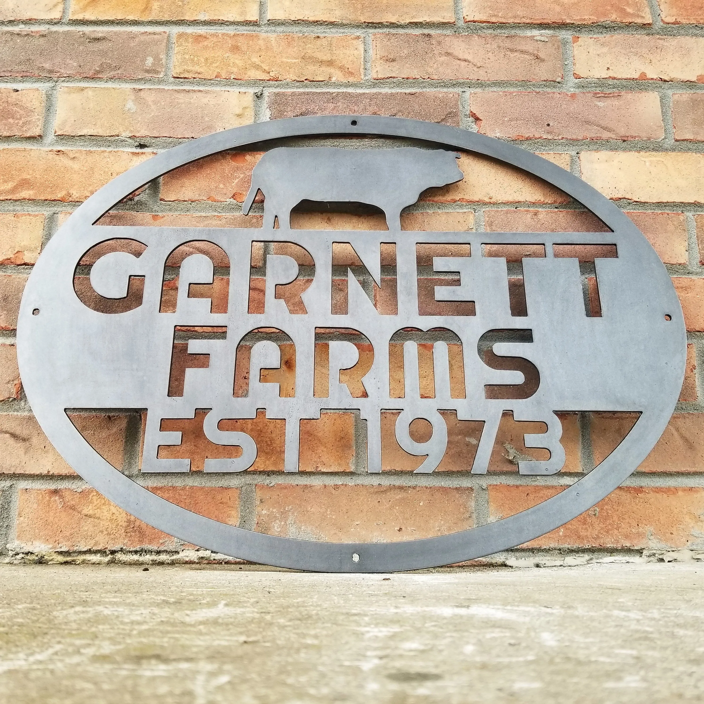 Custom Farm Sign - Personalized Farm Sign, Metal Animal Sign, Cow, Pig, Bear, Duck, Buck, Deer, Dog, Farmhouse Signs