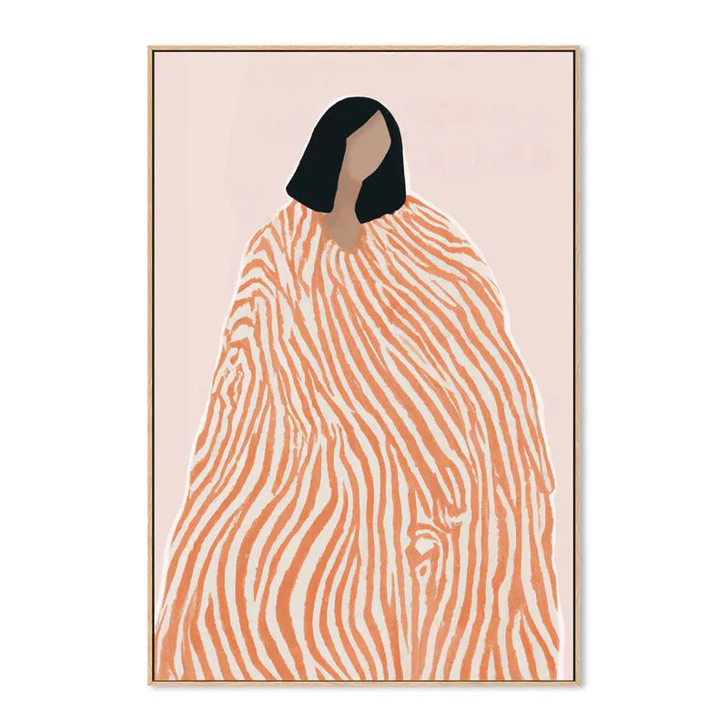Daphnie L'orange 40cm x 60cm Framed Canvas - Natural Frame