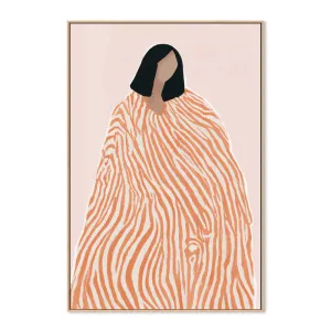 Daphnie L'orange 40cm x 60cm Framed Canvas - Natural Frame