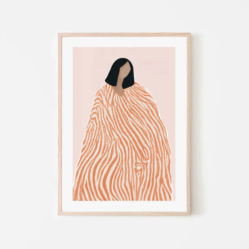 Daphnie L'orange 50cm x 70cm Framed Poster - Natural Frame