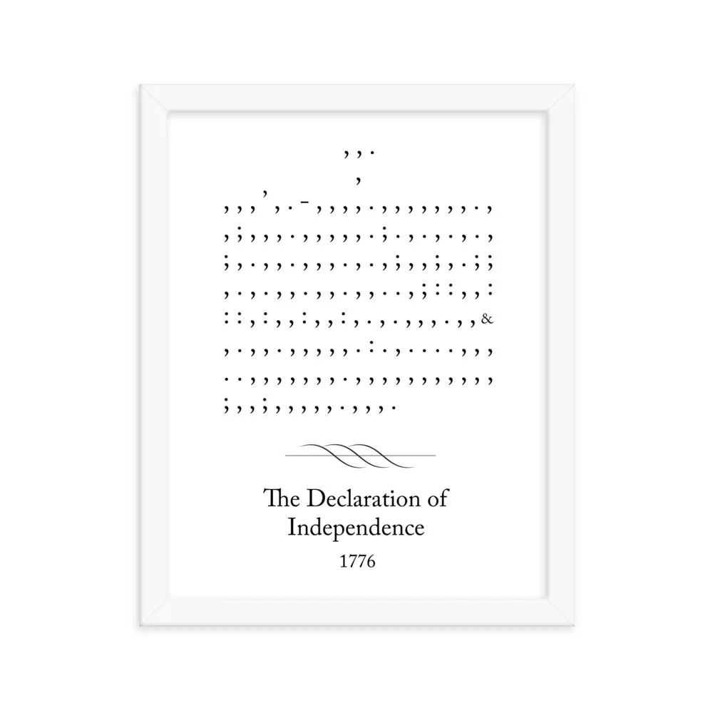Declaration of Independence - 11 x 14 Framed Poster