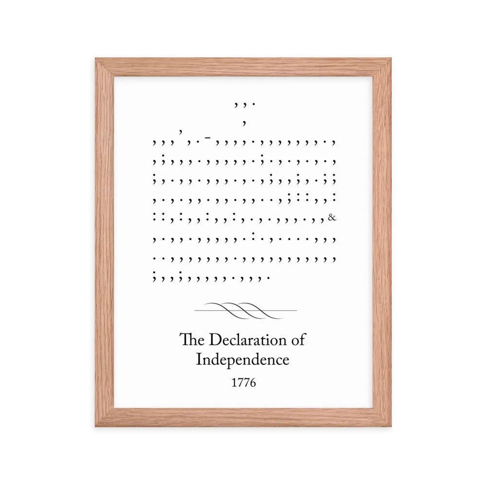 Declaration of Independence - 11 x 14 Framed Poster