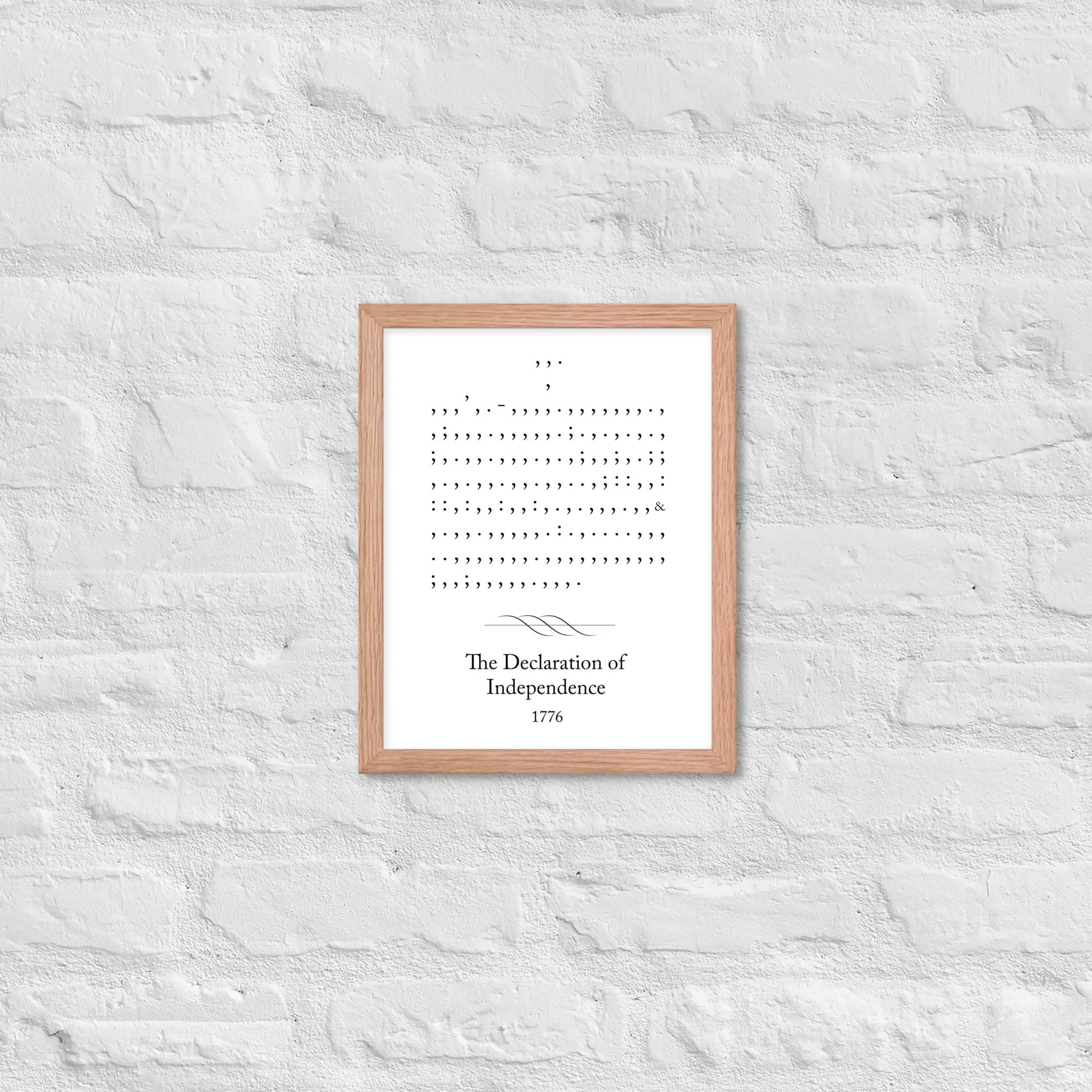 Declaration of Independence - 11 x 14 Framed Poster