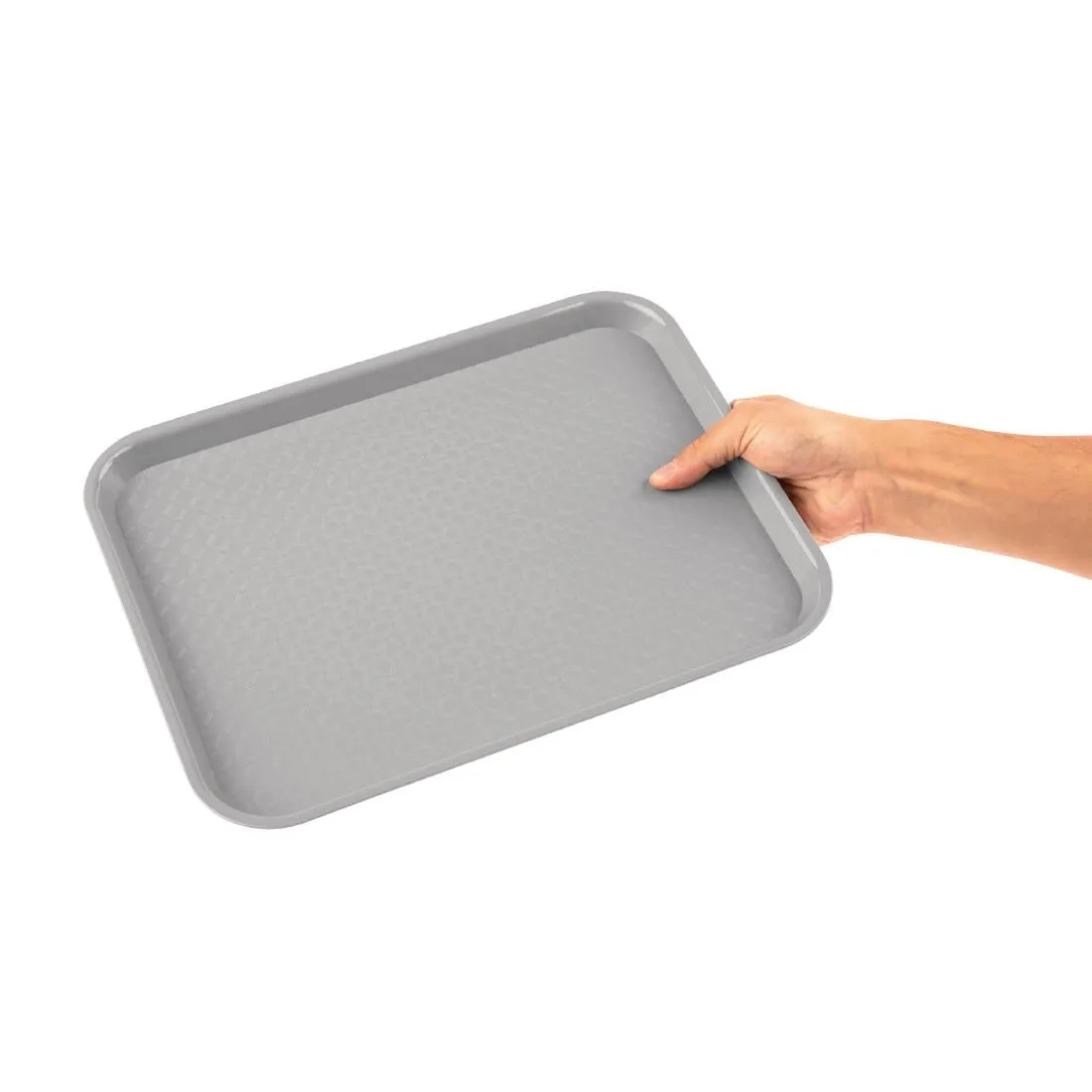 DP217 Kristallon Polypropylene Fast Food Tray Grey Small 345mm