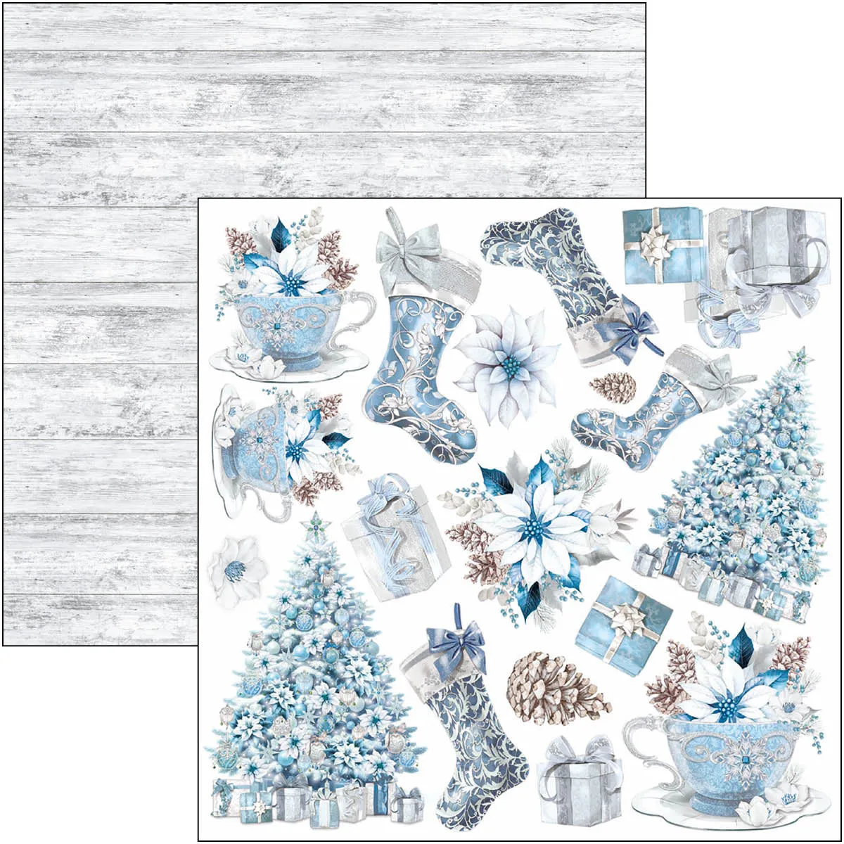 Elegance of Blue Fussy Cut Pad 6"x6" 24/Pkg