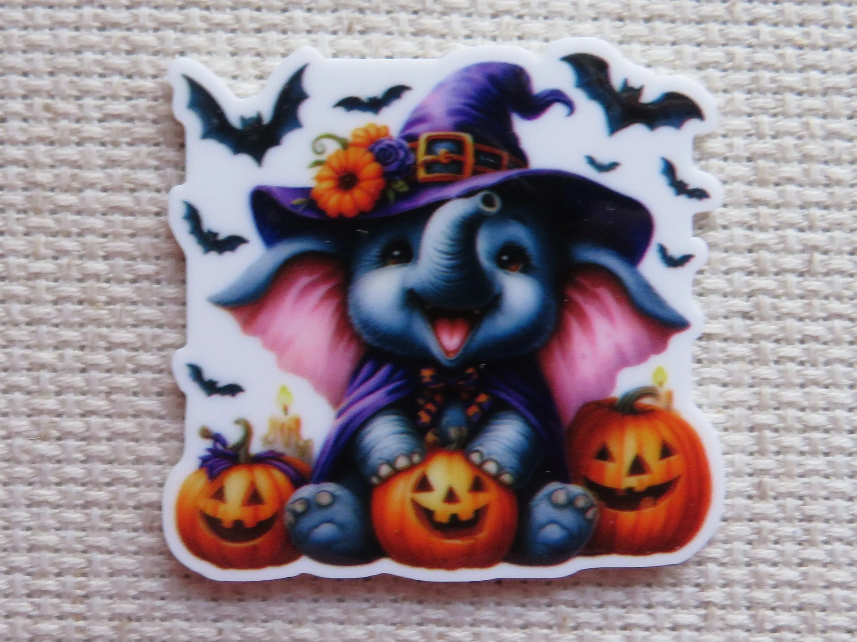 Elephant Witch Fun Needle Minder, Cover Minder, Magnet