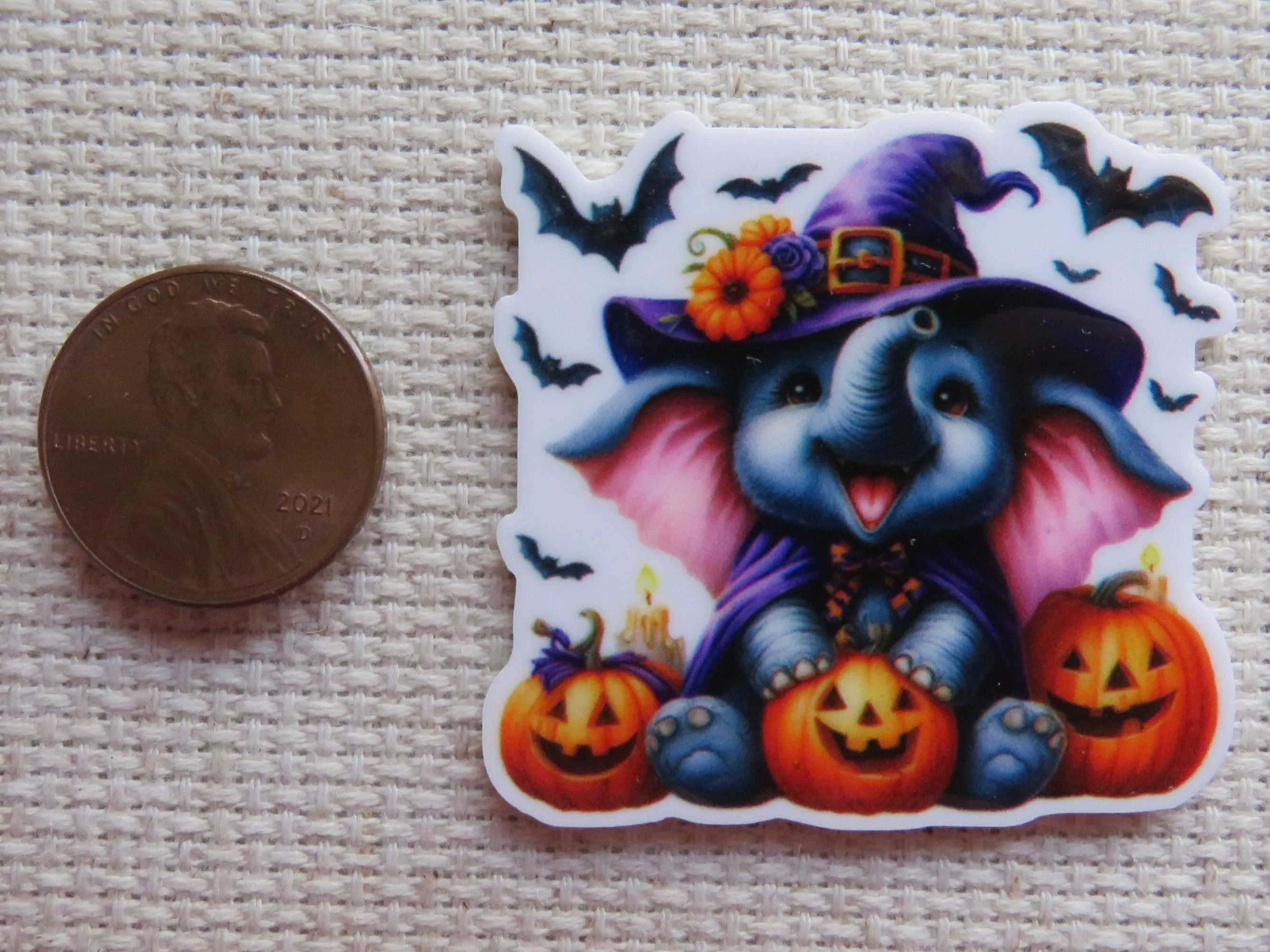 Elephant Witch Fun Needle Minder, Cover Minder, Magnet