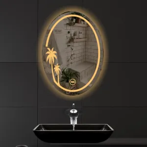 Fabels Innovative LED Light Mirror: Defogger Equipped for Wall, Vanity, Bathrooms, Wash Basin, Travel, Dressing Room - Sizes: 1824, 2424 - Defogger Option for 18 * 24 Inch Size (24 x 30 Inches)