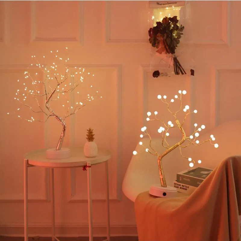 Fairy Decorative Tabletop Bonsai Led Tree Light Lantern Lamp