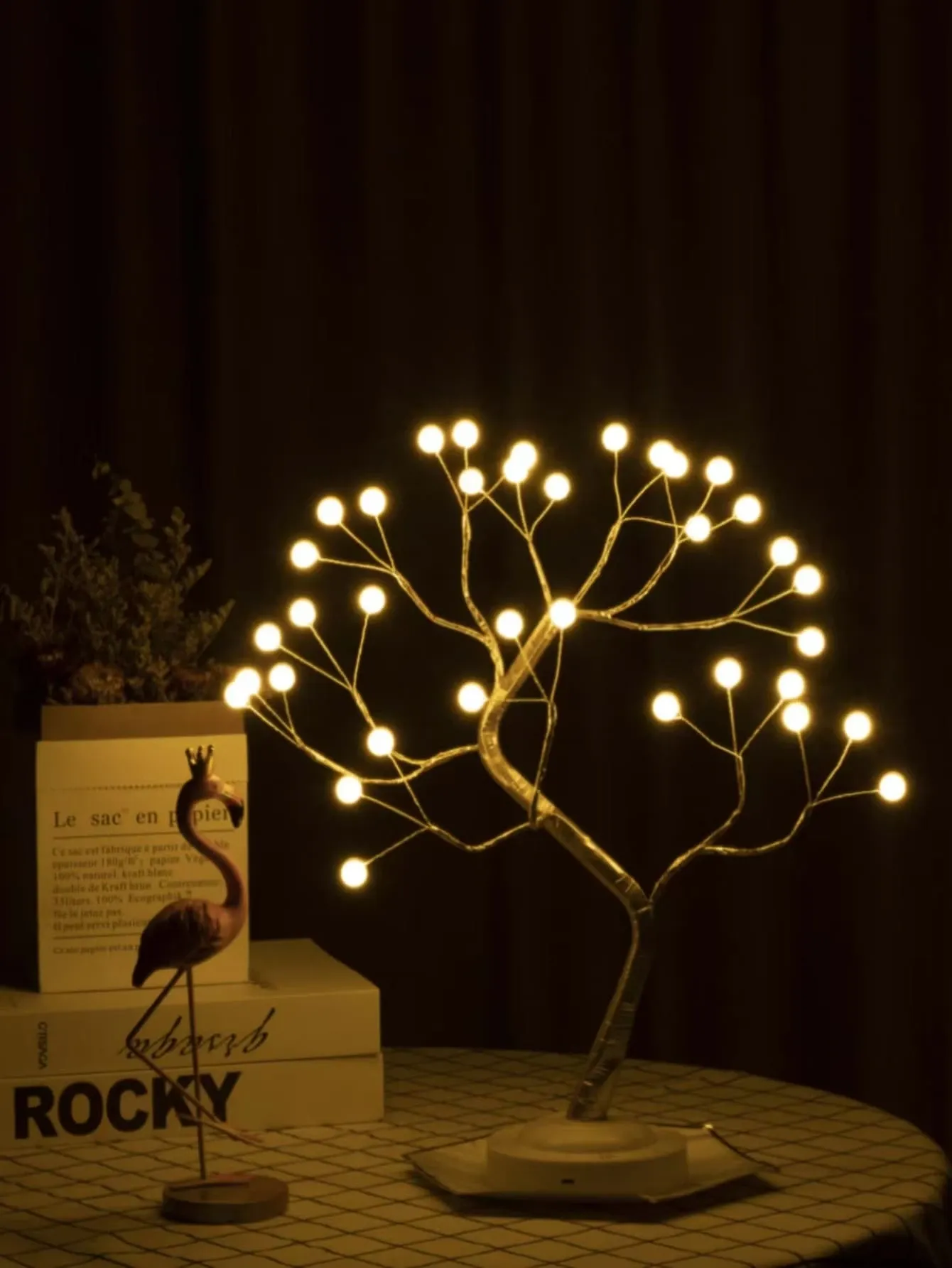 Fairy Decorative Tabletop Bonsai Led Tree Light Lantern Lamp