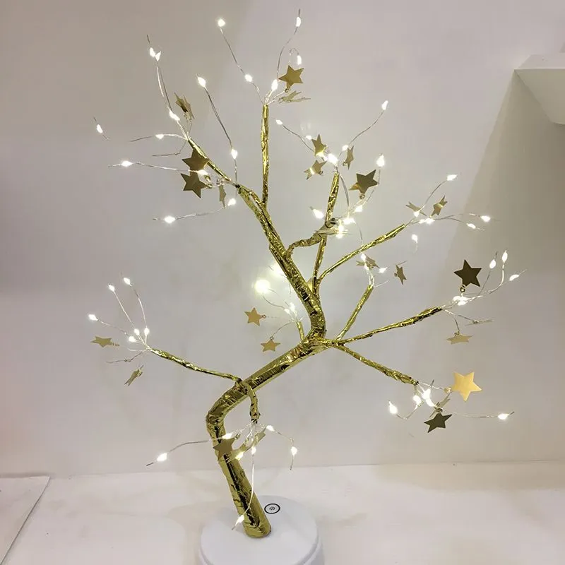 Fairy Decorative Tabletop Bonsai Led Tree Light Lantern Lamp