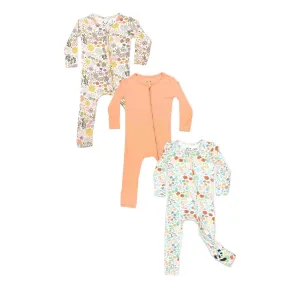 Flower Bliss Bundle - Bamboo Convertible Footies