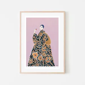 Flower Coat 70cm x 100cm Framed Poster - Natural Frame