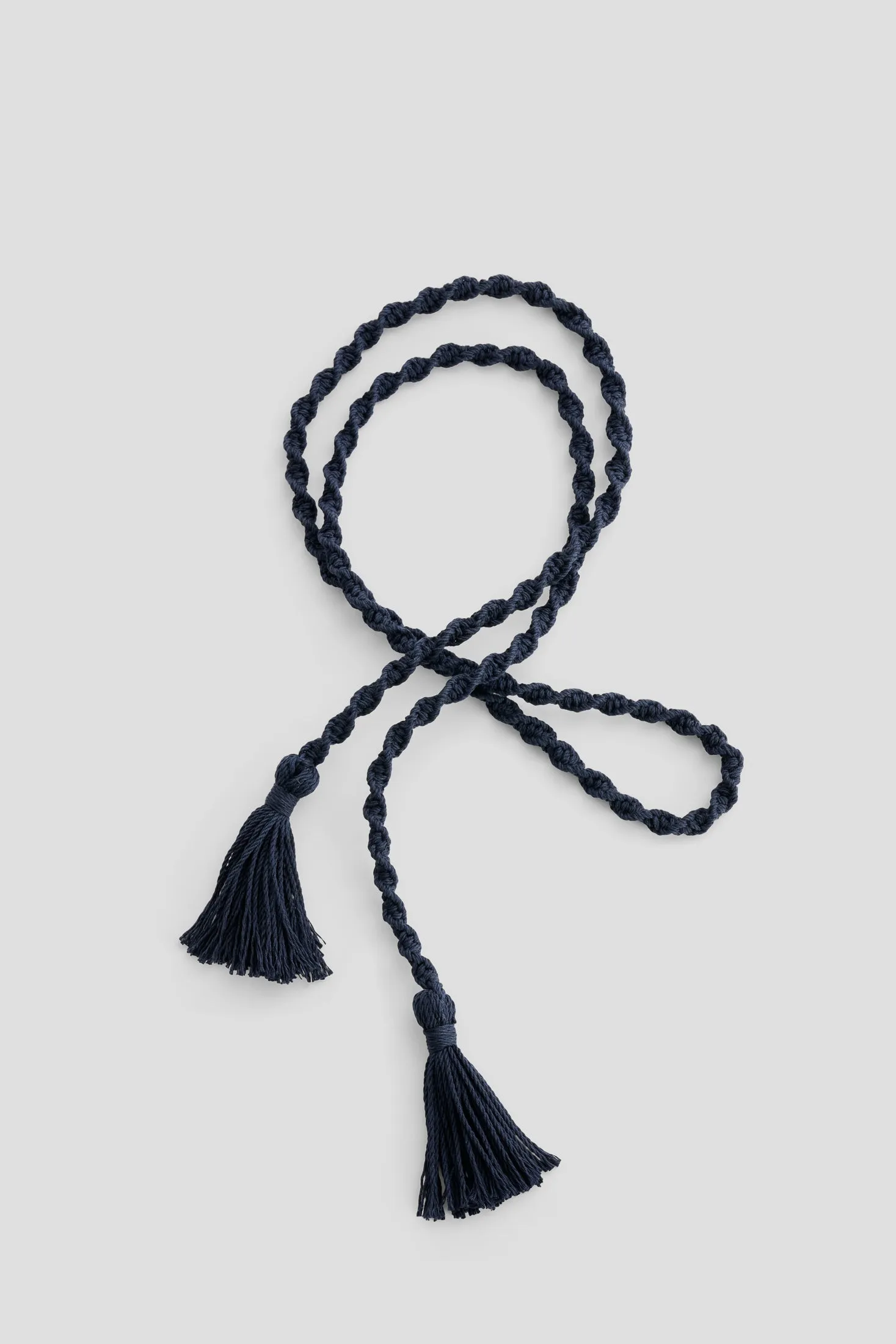 Fran Macramé Belt Navy