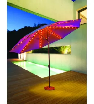 Galtech 986 - 11 FT Auto Tilt Patio Umbrella W/ L.E.D. Lights - Frame Only